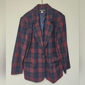 Sag Harbor Plaid Women's Blazer Jacket